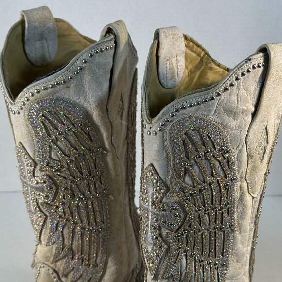WOMENS SIZE 9.5 WHITE CORRAL BOOTS - Picture 9 of 16